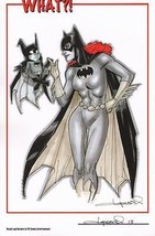 Aaron Lopresti SIGNED Batman DC Comic Art Print ~ Batgirl &amp; Bat-mite - £31.13 GBP