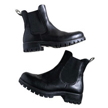 ECCO Womens Modtray Black Chelsea Ankle Boots Lug Sole Pull On 41 US 10/10.5 - $79.19