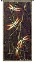 27x53 OCTOBER SONG II Dragonfly Nature Tapestry Wall Hanging - £78.90 GBP