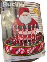 Bucilla plastic Canvas Santas Candy Cane Rack Candy Dish #61254 - £9.23 GBP