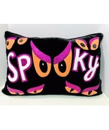 Spooky Eyes Halloween Purple Glitter Black Velveteen Rectangular  Accent... - £26.33 GBP