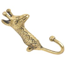 1 Pcs Handmade Brass Hooks Giraffe Hangers Wall Holders Hanging Coat Key... - £16.61 GBP