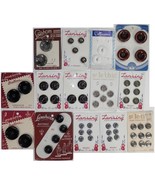 Vtg Lot Black Grey Neutral Buttons on Card Round Plastic Lansing Lavahorn - $14.99