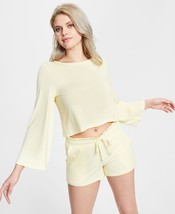 Jenni by Jennifer Moore Womens Long Sleeve Lounge Top Size Large Color Yellow - £30.38 GBP