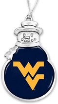57470 WVU West Virginia University Mountaineers Snowman Team Logo Ornament - £14.19 GBP