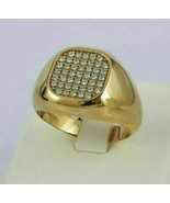 2Ct Round Cut Lab Created Diamond 14K Yellow Gold Plated Men&#39;s Band Ring - $157.10 CAD