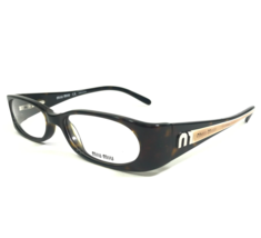 Miu Miu Eyeglasses Frames VMU15D 8AK-1O1 Brown Tortoise Silver Streak 51-16-135 - £110.29 GBP