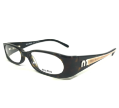 Miu Miu Eyeglasses Frames VMU15D 8AK-1O1 Brown Tortoise Silver Streak 51-16-135 - £110.00 GBP