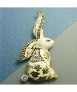 White Bunny Rabbit Enamel Pin Brooch - $12.95