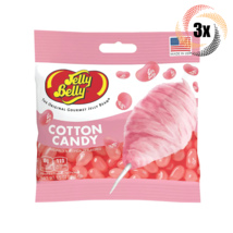 3x Bags | Jelly Belly Gourmet Beans Cotton Candy Flavor Peg Bags Candy | 3.5oz | - $16.49