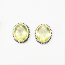 925 Sterling Silver Lemon Topaz Earrings Handmade Jewelry Gemstone Earrings - £29.10 GBP