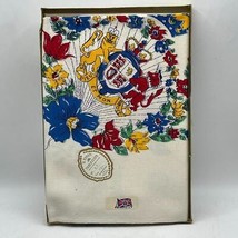 Queen Elizabeth Coronation 1953 Commemorative Rayon Tablecloth - £275.33 GBP