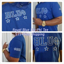 Phi Beta Sigma Fraternity Blue Short Sleeve T-SHIRT Blue Φ Short Sleeve T-SHIRT - £28.06 GBP