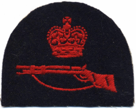 Vintage UK British Army Sharpshooter Marksman 3 7/8&quot; Embroidered Felt Patch - £6.27 GBP