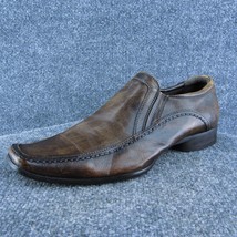 Kenneth Cole Reaction Key Note Men Loafer Shoes Brown Leather Slip On Si... - $24.75