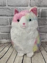 Kellytoy My Chubby Cat plush tie dye pink white kitten shiny sparkle ears 11&quot; - £7.90 GBP