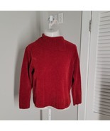 Studio Works Knit Pullover Turtleneck Sweater ~ Sz PM ~ Red ~ Long Sleeve - £17.91 GBP