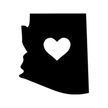 ARIZONA HEART Vinyl Decal Sticker - Home State Love Phoenix Tucson Grand Canyon - £3.96 GBP