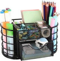 Desk Office Supplies Organizer (Black) By Spacrea, Desk Pencil Holder, Desk - £23.67 GBP