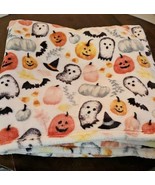 The Farmhouse Pastel Halloween Throw Rachel Ashwell Pumpkin Ghost Blanket - £26.18 GBP