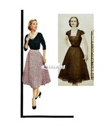 1950s Dress or Blouse &amp; Flared Skirt in Flower Motif -Crochet pattern (P... - £2.93 GBP