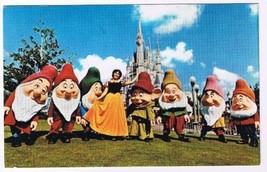 Florida Postcard Orlando Disney World Snow White &amp; 7 Dwarfs - £1.54 GBP