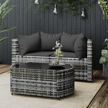  Patio Lounge Set Gray PE rattan Standard Adjustable Feet - $9,124.13 MXN