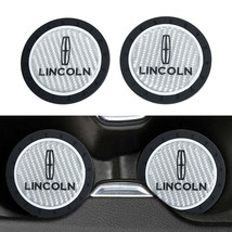 Brand New 2PCS Lincoln Real Carbon Fiber Car Cup Holder Pad Water Cup Slot Non-S - $15.00