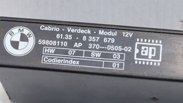 BMW E36 318i 325i 328i M3 Convertible Soft Top Roof Control Module 61.35-8357679 image 3