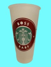 Boss Babe Starbucks Reusable Cold Cup 8.5” Tall - £8.90 GBP