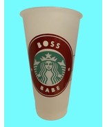 Boss Babe Starbucks Reusable Cold Cup 8.5” Tall - £8.83 GBP