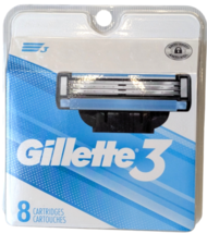 Gillette3 Men&#39;s Razor Blade Refill 8 Cartridges New - $8.00