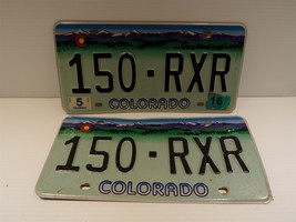Colorado License Plates Pair 150 - RXR - $45.00