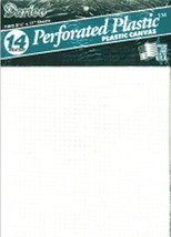 Darice Perforated Plastic Canvas 14 Count 8.5&quot;X11&quot; 2/Pkg-White - £15.13 GBP