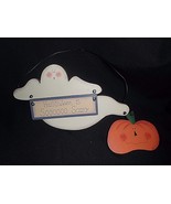 Primitive Country GHOST PUMPKIN Farmhouse Wood Fall Halloween is Sooo Sc... - $12.69