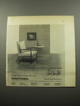 1955 Directional Chair by Paul McCobb Ad - A permanent contribution - £14.61 GBP