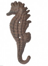 Seahorse Wall Hook Ocean Decor Rust Brown Decorative Coat Towel Hanger 5... - £6.15 GBP
