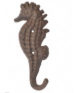 Seahorse Wall Hook Ocean Decor Rust Brown Decorative Coat Towel Hanger 5... - £6.14 GBP