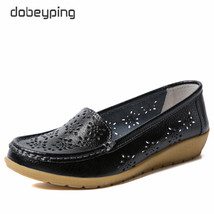 Fretwork Genuine Leather Women Shoes Cut-Outs Woman Loafers Hollow Women&#39;s Beach - £23.94 GBP