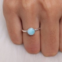 925 Sterling Silver Larimar Gemstone handmade Ring Jewelry - $8.91+