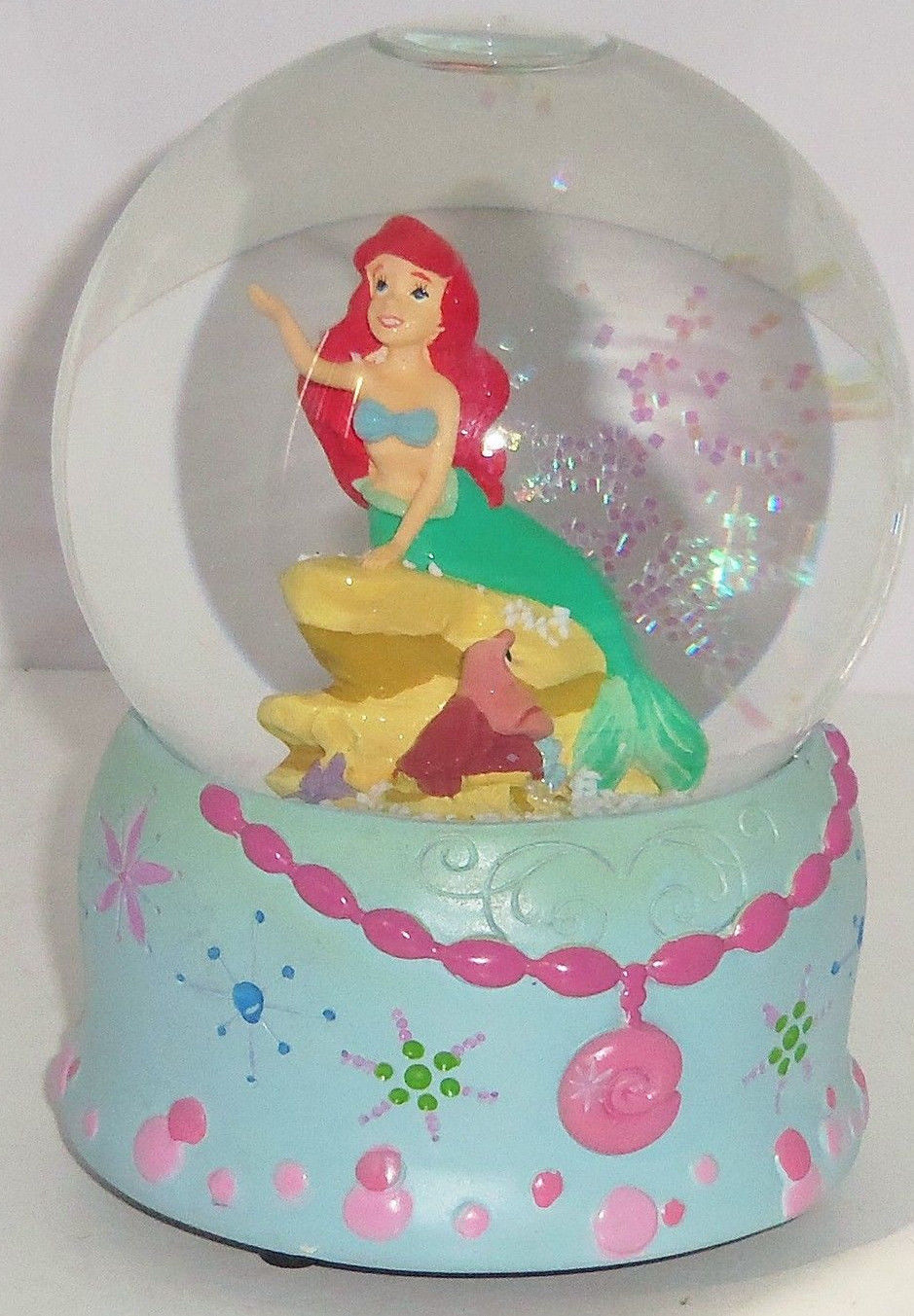 Primary image for Disney Little Mermaid Ariel Snowglobe Christmas Musical Deck the Halls
