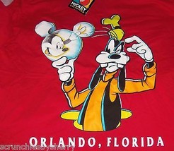 Disney T-Shirt Mickey Unlimited Goofy Mouse Orlando Florida Red Purple Vintage - £27.49 GBP