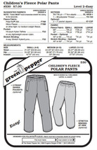 Kids Polar Pants #530 Sewing Pattern (Pattern Only) gp530 - £5.59 GBP