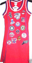 Jersey Red Patch Dress Yankees Red Sox Baseball Rays Indians American Le... - $89.95