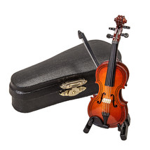 *GIFT*SKY Delicate Miniature Mini Violin w Bow and Case Great Gift Idea 4 inches - £13.54 GBP