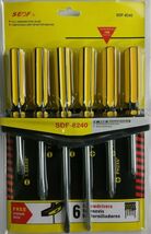 All Purpose 6 Piece Flathead and Phillips Screwdrivers set twist-resista... - $12.01