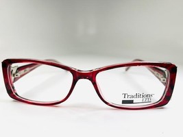 New TRADITIONS T-19 Col.30 Red Crystal Eyeglasses 53/15/130 - $39.55