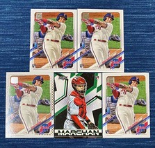 Lot of 5 2021 Topps Gold Star #622 Rafael Marchan Phillies &amp; Fire Gold S... - $1.50