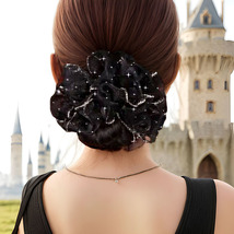Starry Blossom Elegant High Elastic Hair Scrunchie - £3.52 GBP
