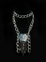 Antique Chinese necklace Enamel necklace Peacock necklace Figural ornate - £235.81 GBP